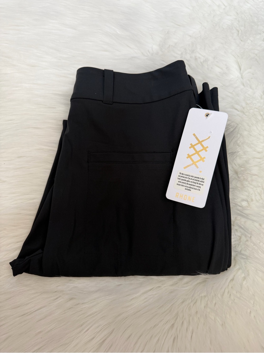 RHONE Black Birdie Cropped Trouser Pants Sz 4